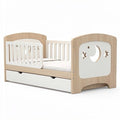 **Modern Wooden Toddler Bed with Star and Moon Design**